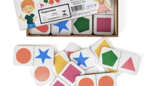 Jogo Educativo Dominó Pedagógico Formas E Cores 28pcs Mdf Mega Impress