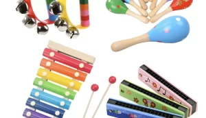 Kit De Instrumentos Infantis Brinquedos Iniciação Musical