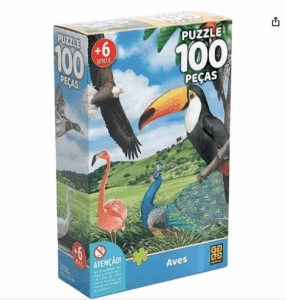 Quebra-cabeça 100 peças Aves - Grow
